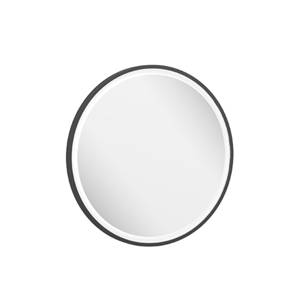 Product cut out image of the Abacus Round 600mm Matt Anthracite LED Mirror FNMR-106-0060